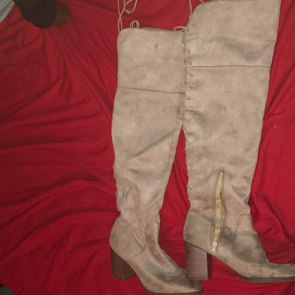 Over the knee heel boots